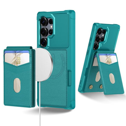 2-in-1 Magnetic Wallet MagSafe Leather Back Phone Case