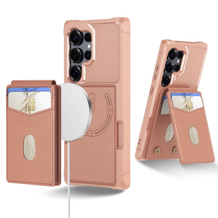 2-in-1 Magnetic Wallet MagSafe Leather Back Phone Case