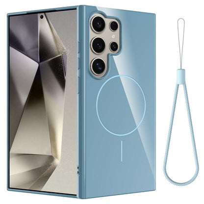 Glossy TPU Shockproof MagSafe Phone Case with Lanyard