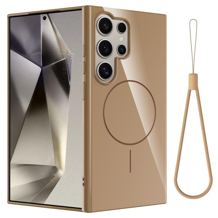 Glossy TPU Shockproof MagSafe Phone Case with Lanyard