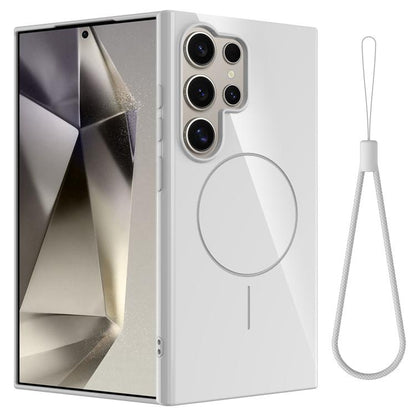 Glossy TPU Shockproof MagSafe Phone Case with Lanyard