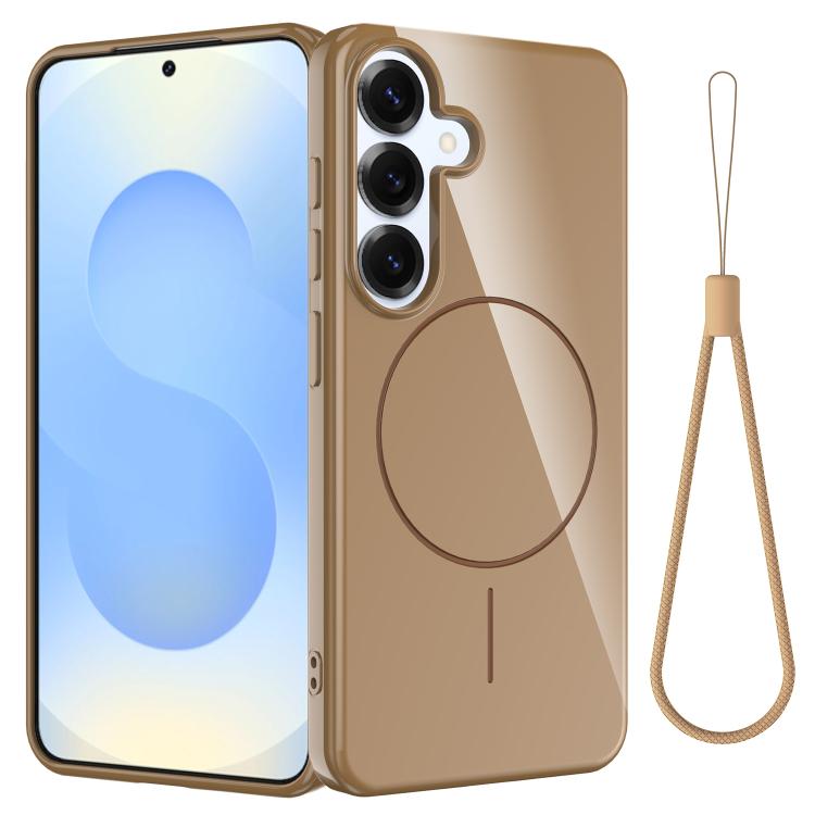 Glossy TPU Shockproof MagSafe Phone Case with Lanyard