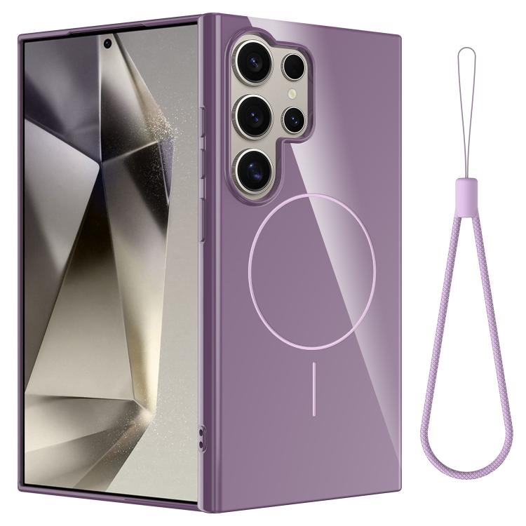 Glossy TPU Shockproof MagSafe Phone Case with Lanyard