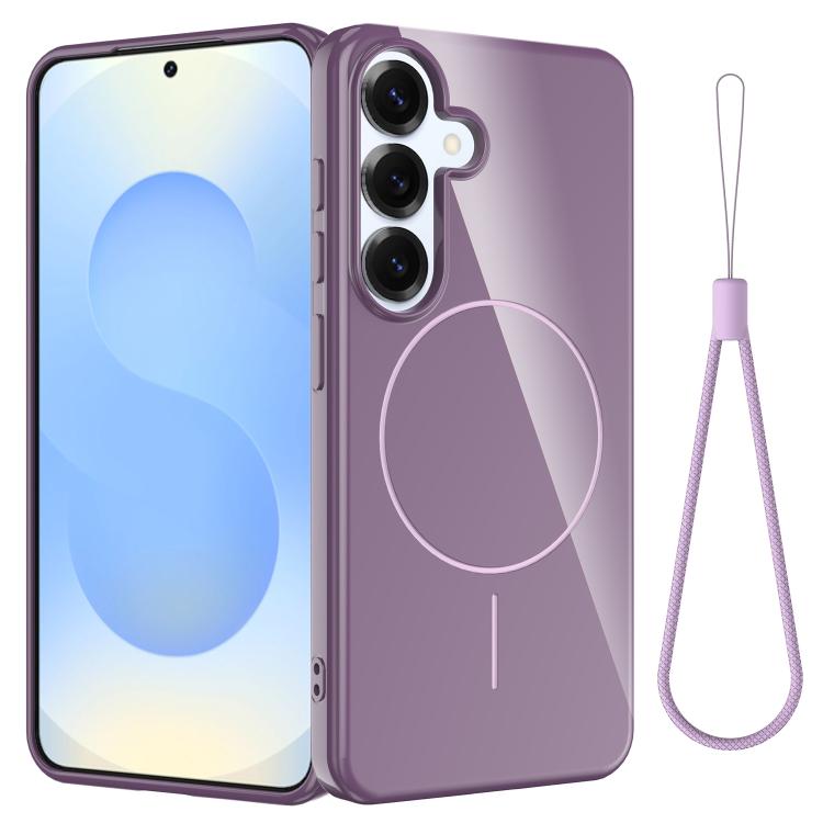 Glossy TPU Shockproof MagSafe Phone Case with Lanyard