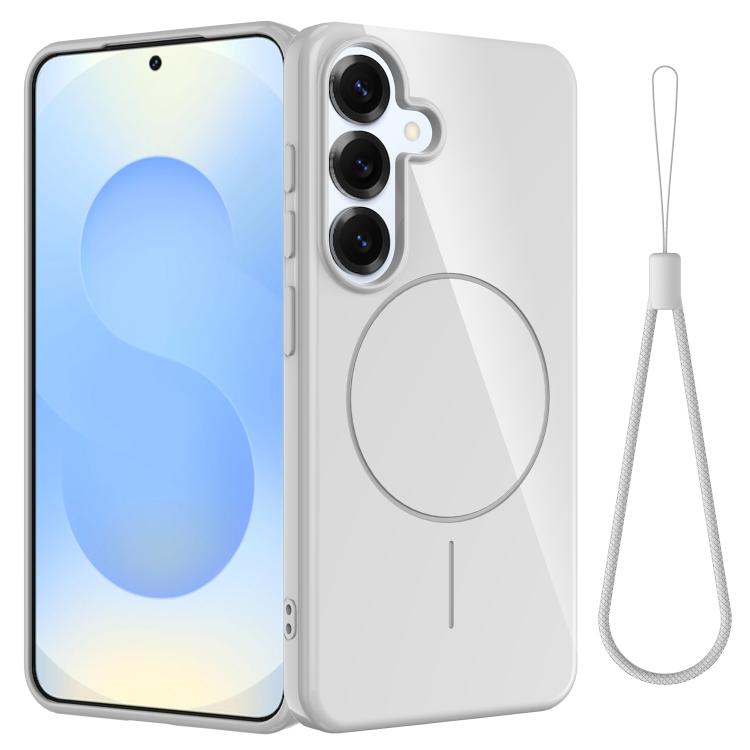 Glossy TPU Shockproof MagSafe Phone Case with Lanyard