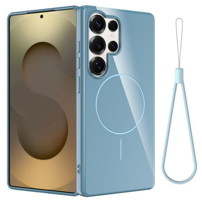 Glossy TPU Shockproof MagSafe Phone Case with Lanyard