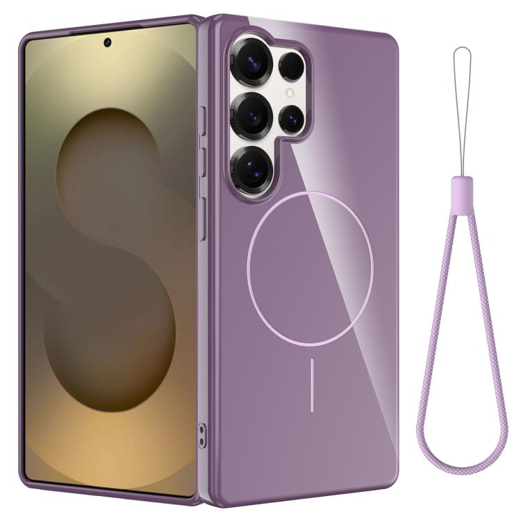 Glossy TPU Shockproof MagSafe Phone Case with Lanyard