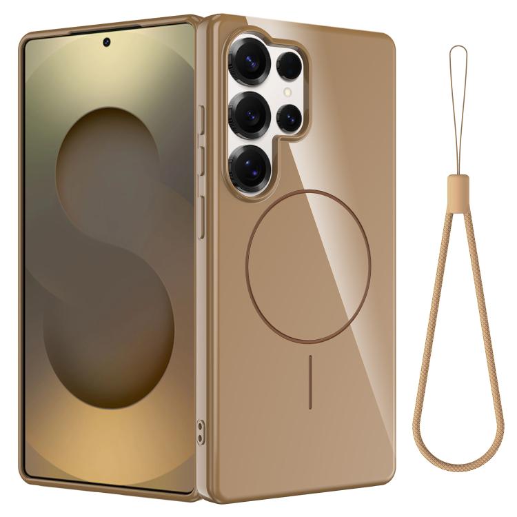 Glossy TPU Shockproof MagSafe Phone Case with Lanyard