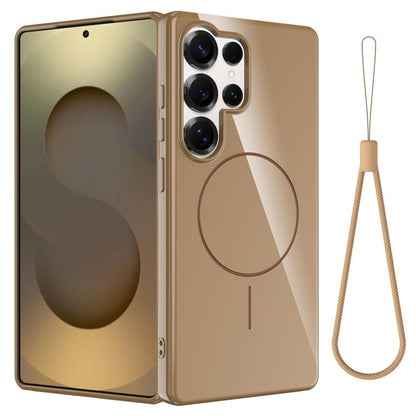 Glossy TPU Shockproof MagSafe Phone Case with Lanyard