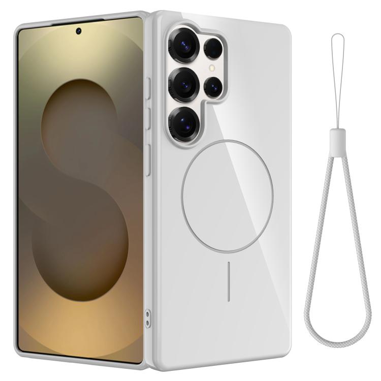 Glossy TPU Shockproof MagSafe Phone Case with Lanyard