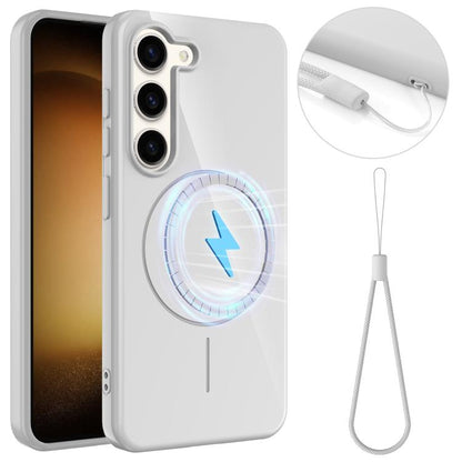 Glossy TPU Shockproof MagSafe Phone Case with Lanyard