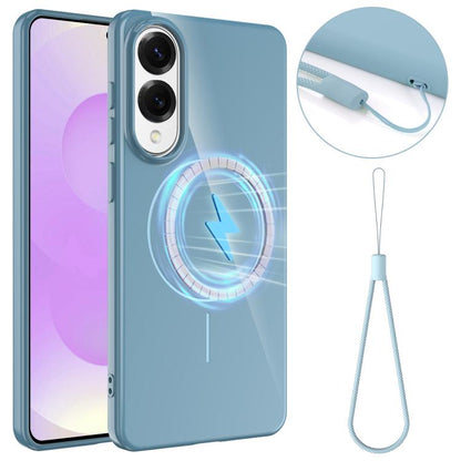 Glossy TPU Shockproof MagSafe Phone Case with Lanyard