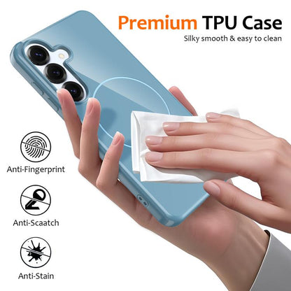 Glossy TPU Shockproof MagSafe Phone Case with Lanyard