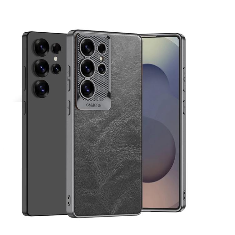 GKK Oil Wax Leather Scale Lens Phone Case