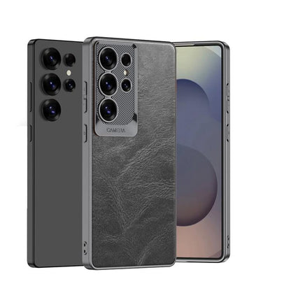 GKK Oil Wax Leather Scale Lens Phone Case