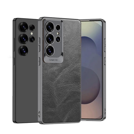 GKK Oil Wax Leather Scale Lens Phone Case