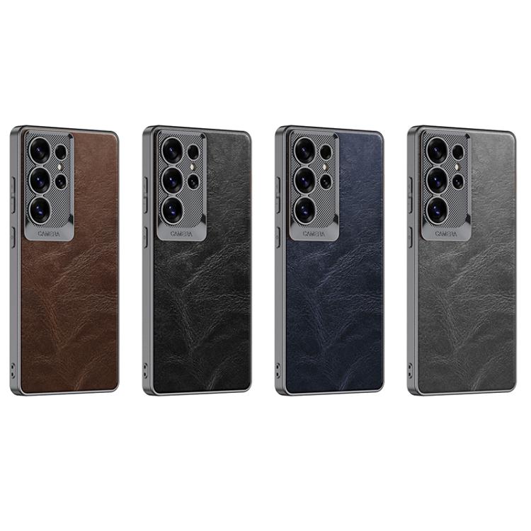 GKK Oil Wax Leather Scale Lens Phone Case