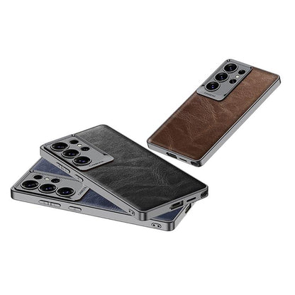 GKK Oil Wax Leather Scale Lens Phone Case