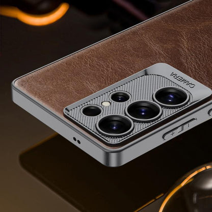 GKK Oil Wax Leather Scale Lens Phone Case