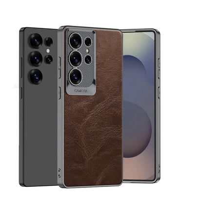 GKK Oil Wax Leather Scale Lens Phone Case