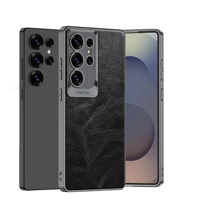 GKK Oil Wax Leather Scale Lens Phone Case