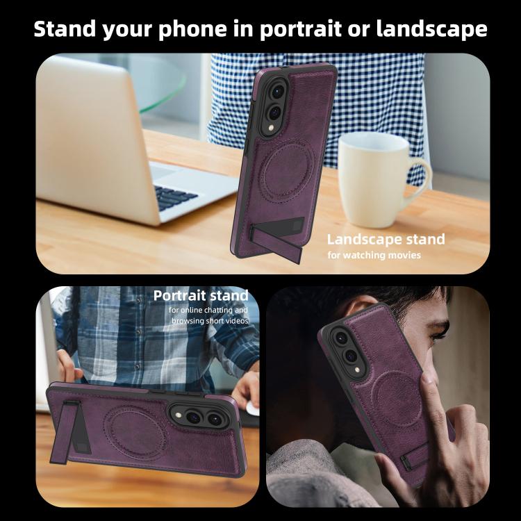 Multi-function Holder MagSafe PU Phone Case