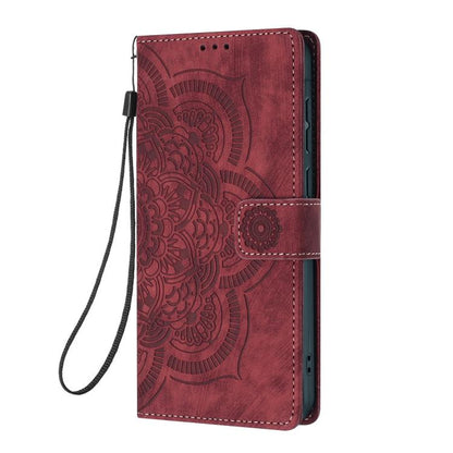 Mandala Embossed Retro Frosted Leather Phone Case