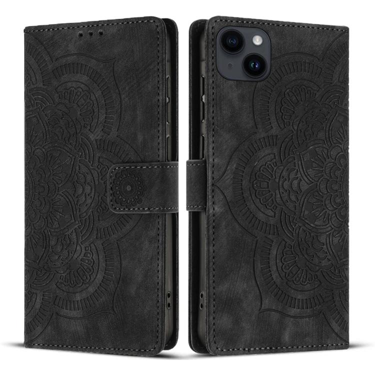 Mandala Embossed Retro Frosted Leather Phone Case