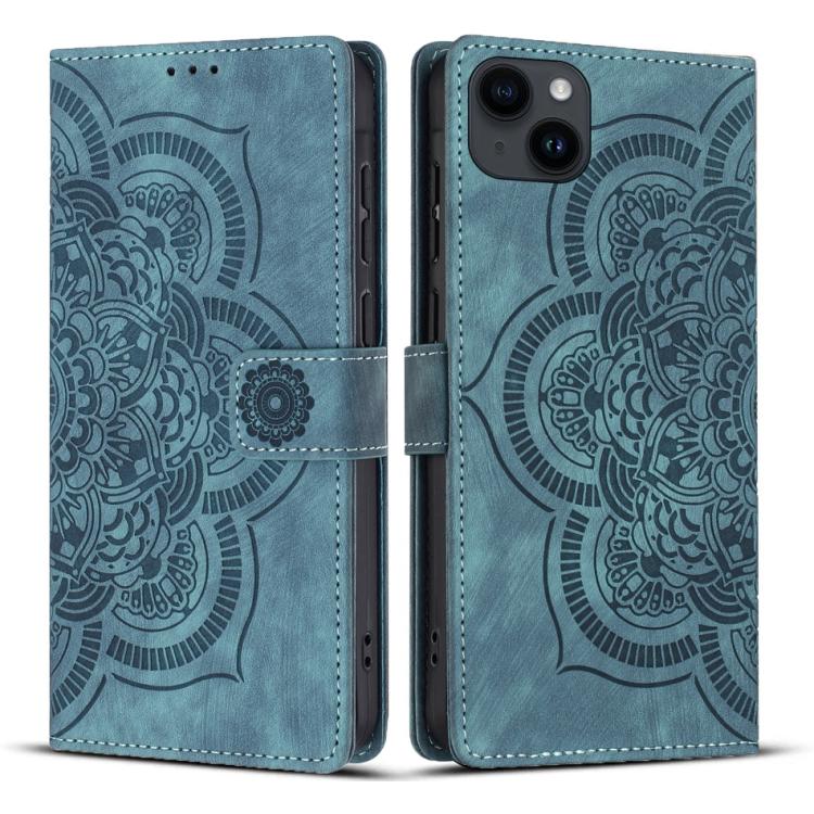 Mandala Embossed Retro Frosted Leather Phone Case