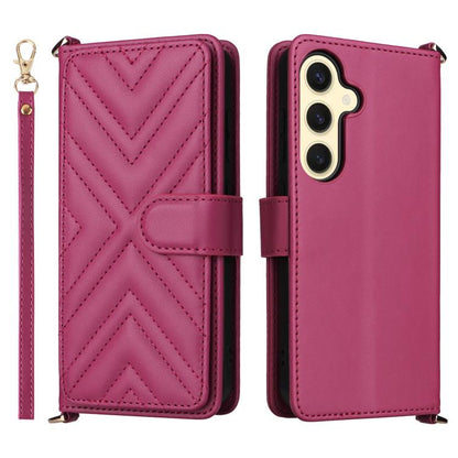 Multifunctional 6-Card Slots Leather Phone Case with Wrist Strap
