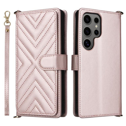 Multifunctional 6-Card Slots Leather Phone Case with Wrist Strap