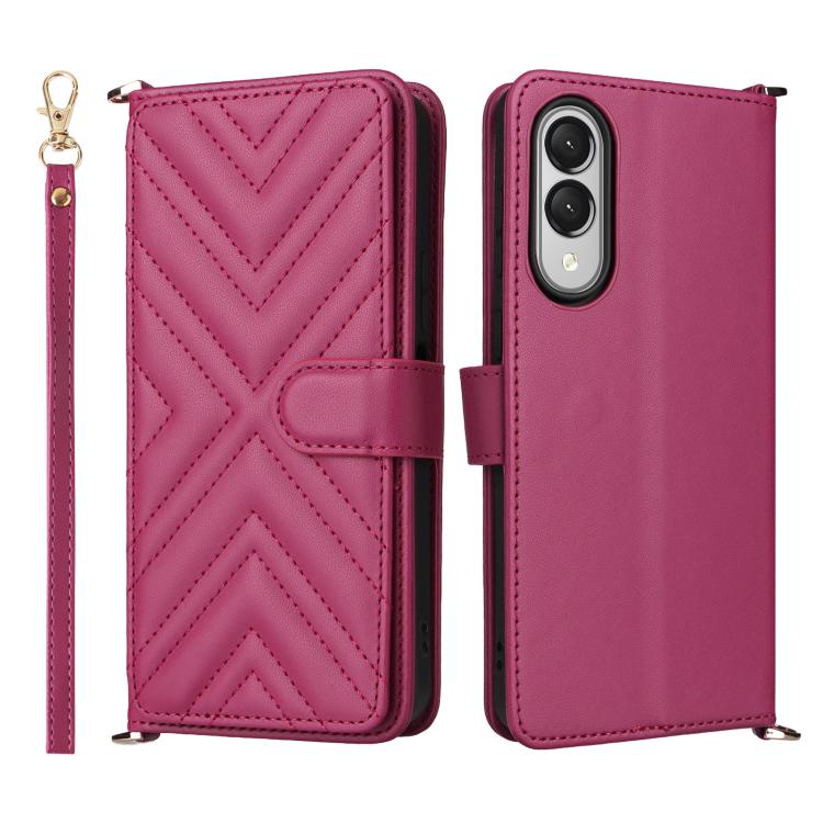 Multifunctional 6-Card Slots Leather Phone Case with Wrist Strap