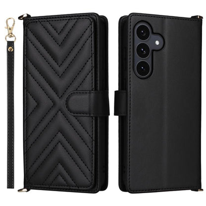 Multifunctional 6-Card Slots Leather Phone Case with Wrist Strap