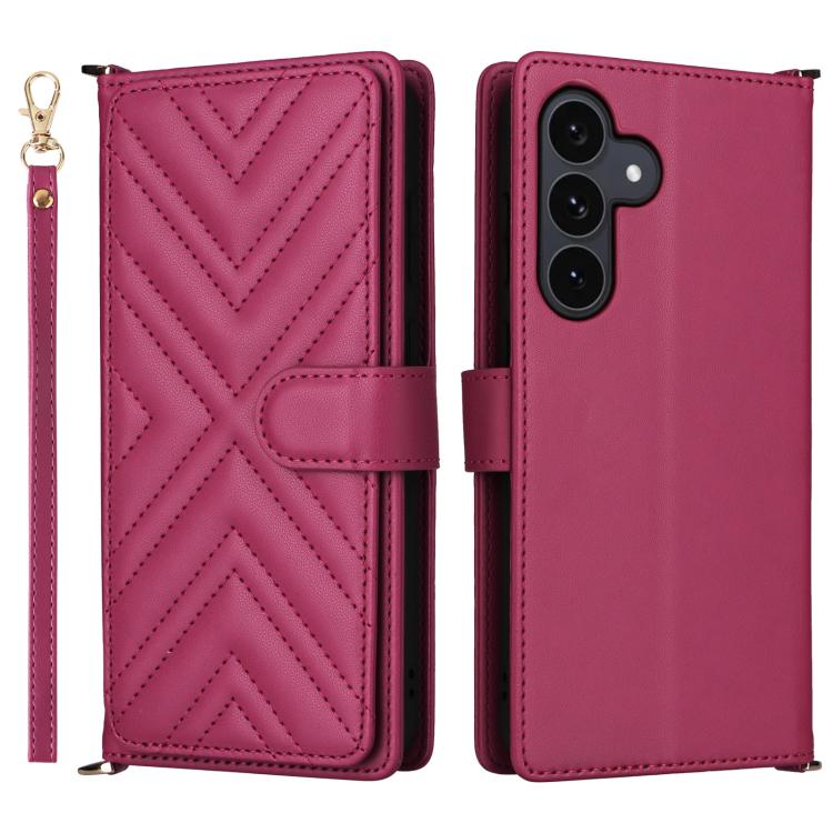 Multifunctional 6-Card Slots Leather Phone Case with Wrist Strap