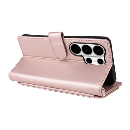 Multifunctional 6-Card Slots Leather Phone Case with Wrist Strap