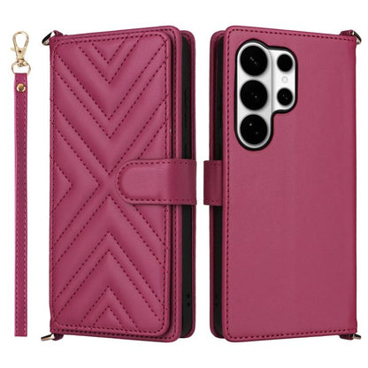 Multifunctional 6-Card Slots Leather Phone Case with Wrist Strap