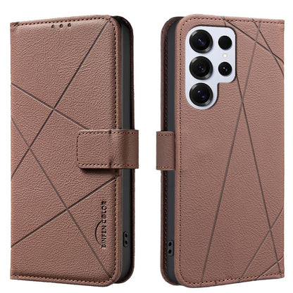 Geometric Pattern RFID Leather Phone Case