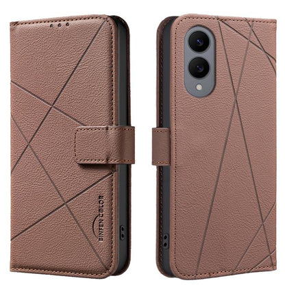 Geometric Pattern RFID Leather Phone Case