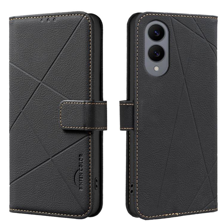 Geometric Pattern RFID Leather Phone Case