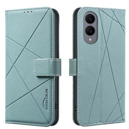 Geometric Pattern RFID Leather Phone Case