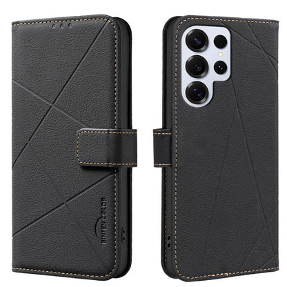 Geometric Pattern RFID Leather Phone Case