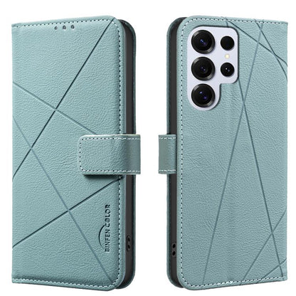 Geometric Pattern RFID Leather Phone Case
