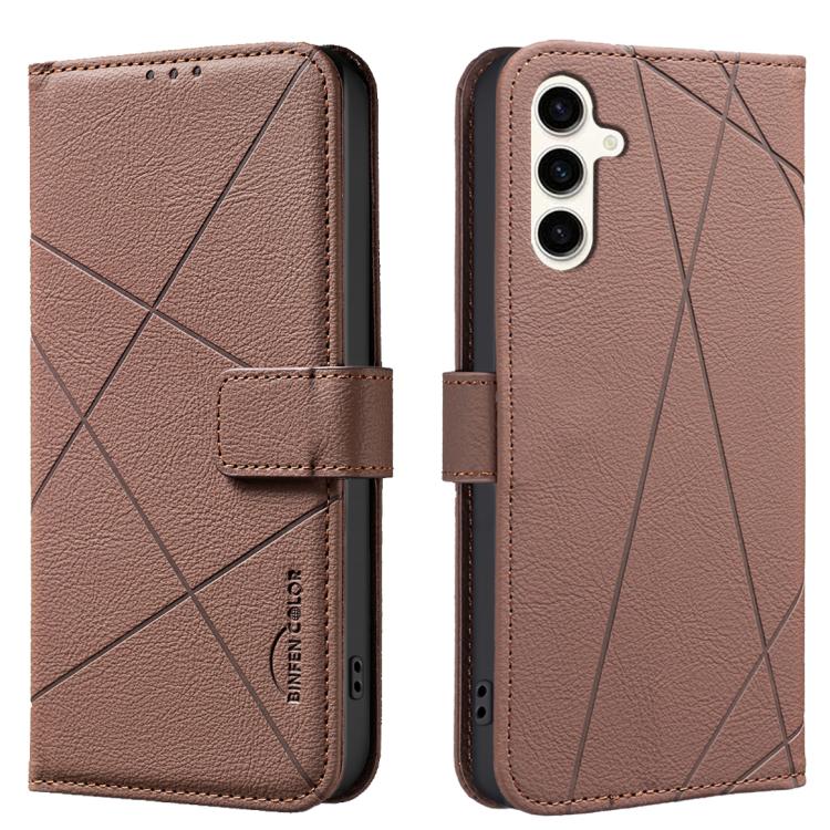 Geometric Pattern RFID Leather Phone Case