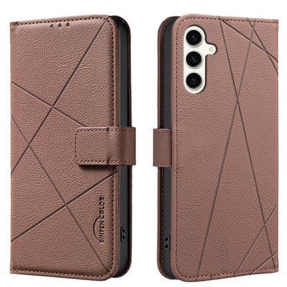 Geometric Pattern RFID Leather Phone Case