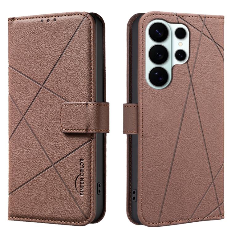Geometric Pattern RFID Leather Phone Case