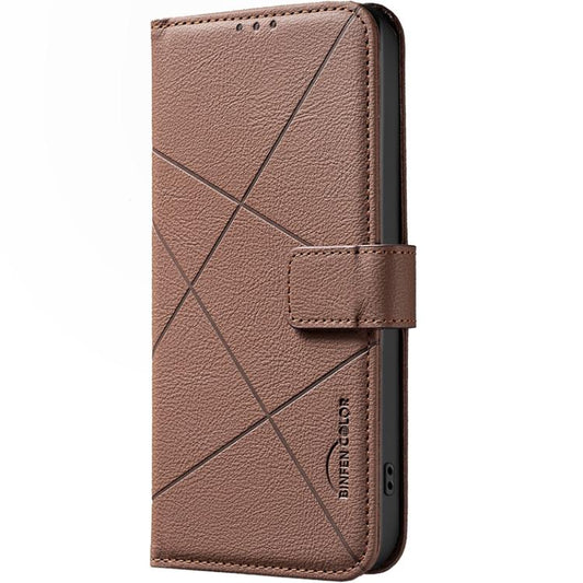 Geometric Pattern RFID Leather Phone Case