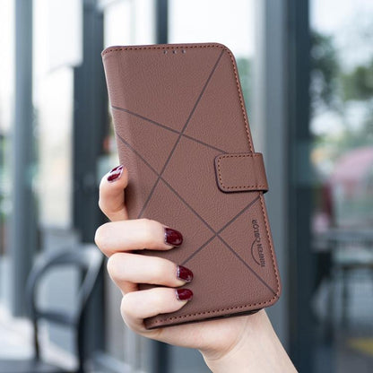 Geometric Pattern RFID Leather Phone Case