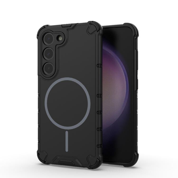 Grating Solid Color MagSafe Magnetic Phone Case