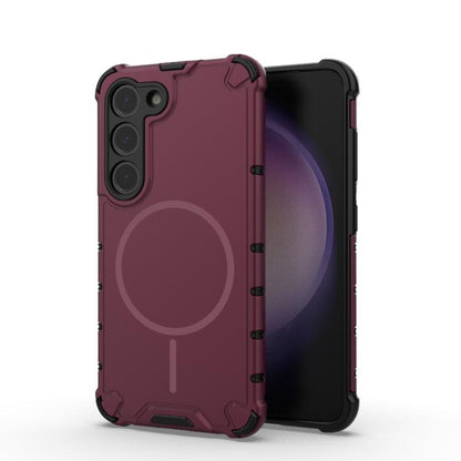 Grating Solid Color MagSafe Magnetic Phone Case