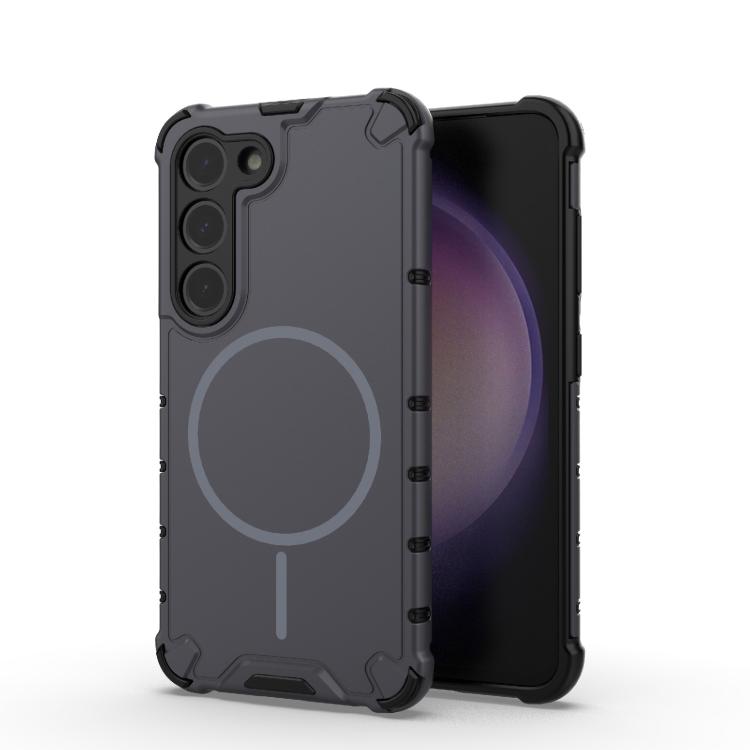 Grating Solid Color MagSafe Magnetic Phone Case